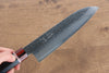 Seisuke VG10 Damascus Santoku 180mm Black Pakka wood Handle - Seisuke Knife - Slide 4