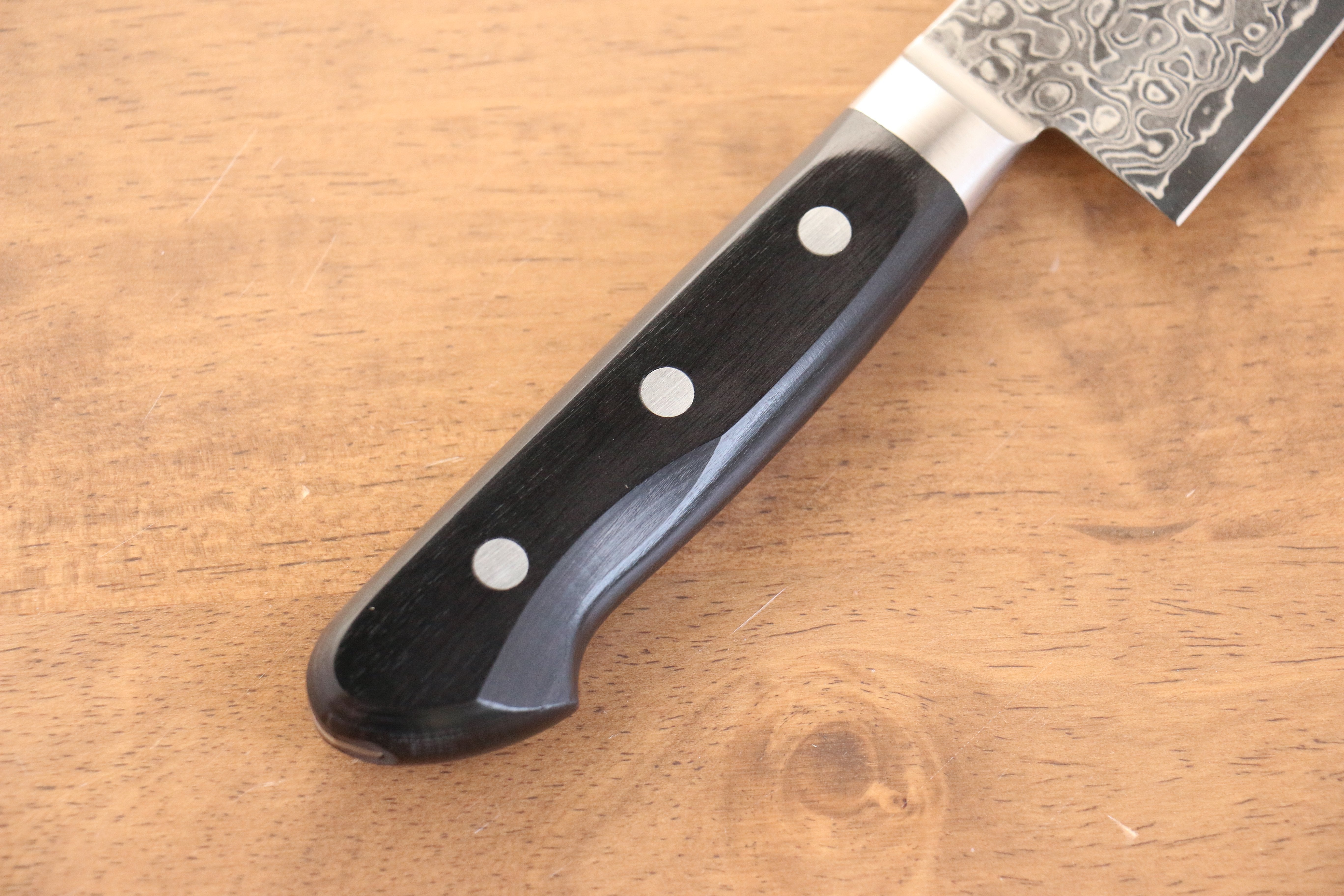 Seisuke Kagami AUS10 Mirrored Finish Damascus Gyuto 180mm Black Pakka wood Handle - Seisuke Knife
