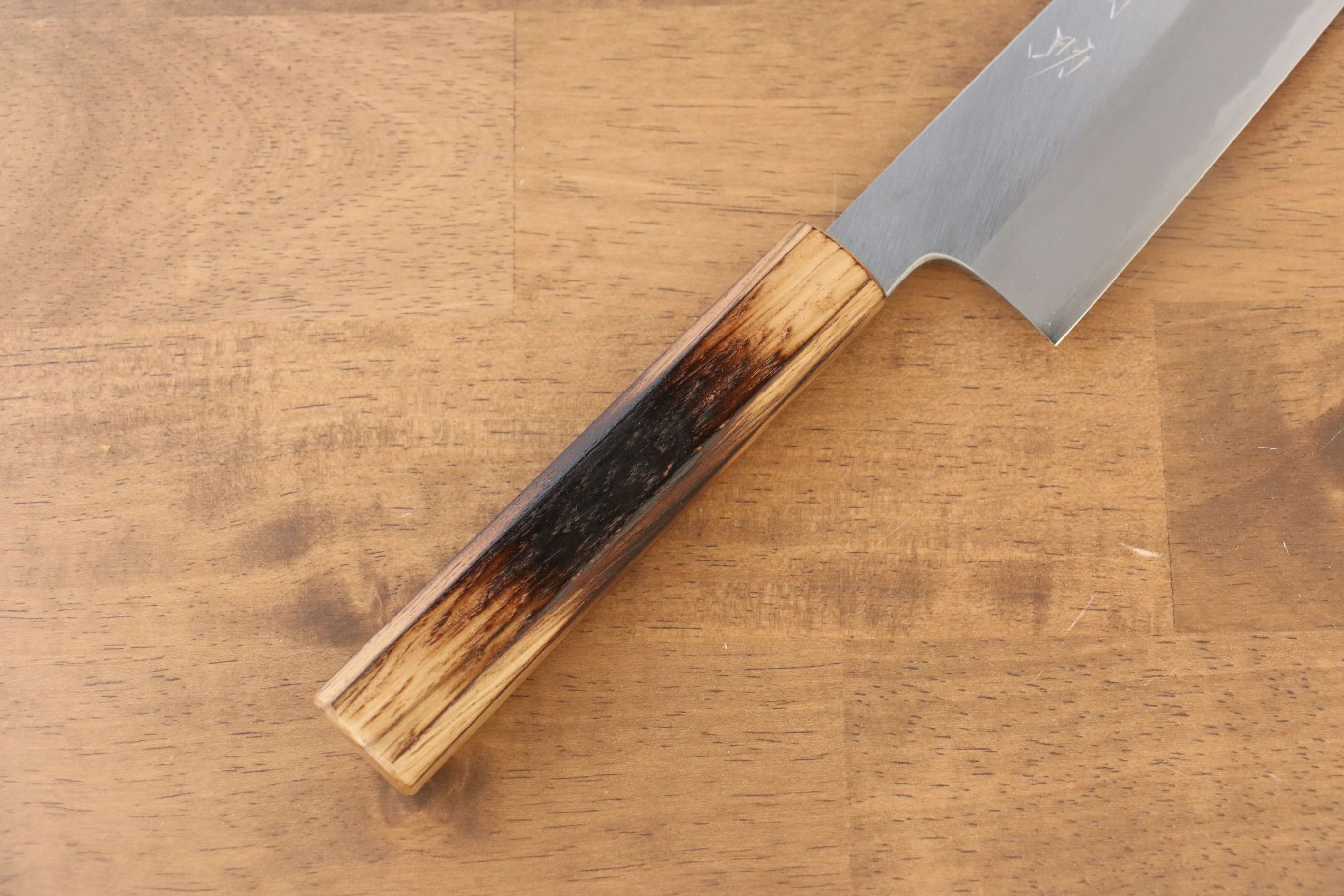 Seisuke White Steel No.2 Gyuto 240mm Burnt Oak (Mehakkaku) Handle - Seisuke Knife