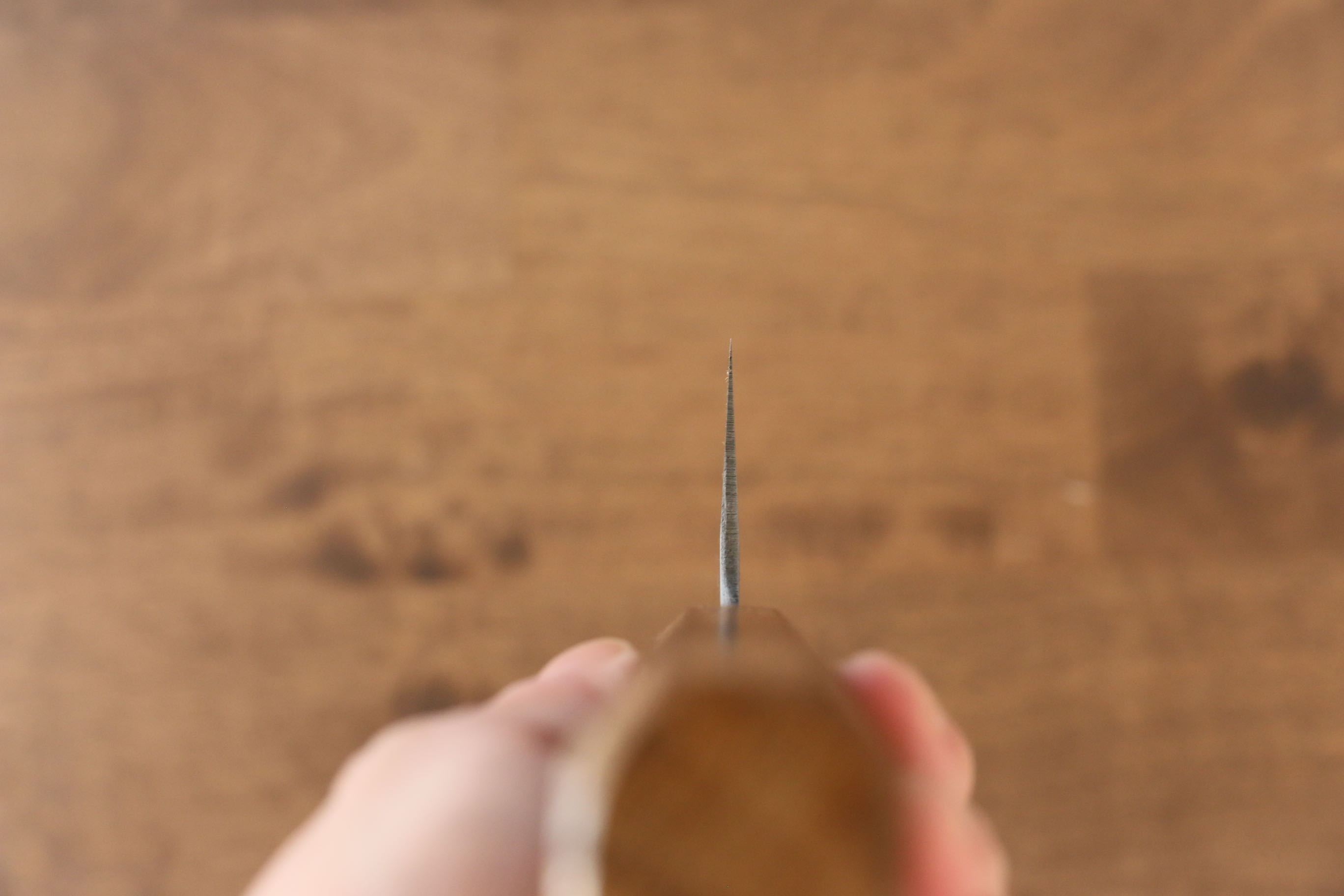 Seisuke White Steel No.2 Gyuto 240mm Burnt Oak (Mehakkaku) Handle - Seisuke Knife