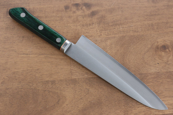 Sakai Kikumori Blue Steel No.1 Gyuto 175mm Green Pakka wood Handle - Seisuke Knife