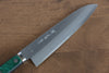 Sakai Kikumori Blue Steel No.1 Gyuto 175mm Green Pakka wood Handle - Seisuke Knife