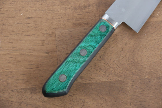 Sakai Kikumori Blue Steel No.1 Gyuto 175mm Green Pakka wood Handle - Seisuke Knife