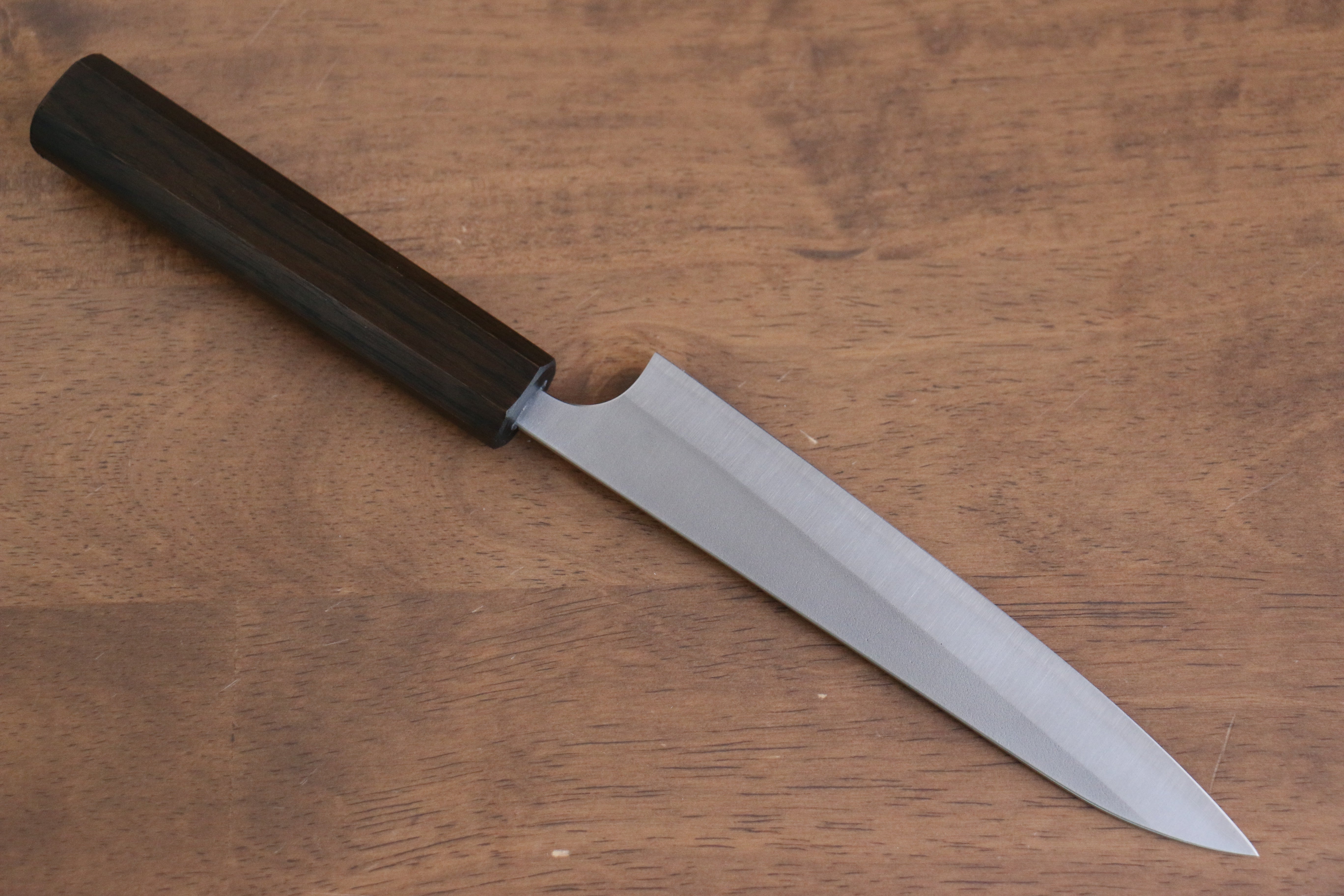 Yoshimi Kato Blue Super Nashiji Petty-Utility 150mm Enju Lacquered(Black��� Handle - Seisuke Knife