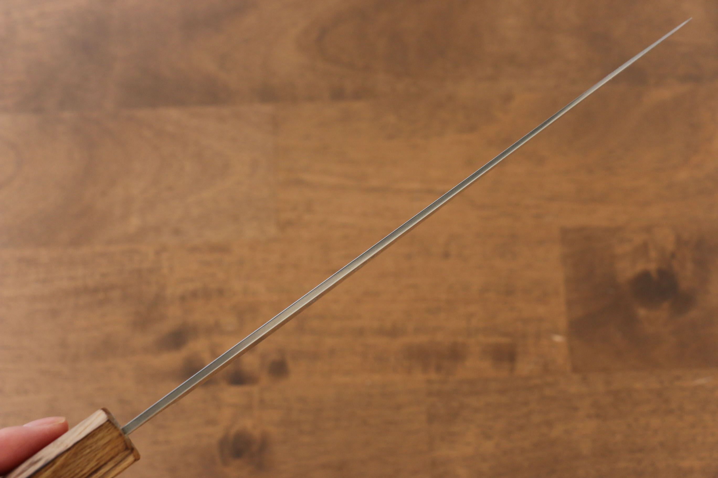 Seisuke White Steel No.2 Gyuto 210mm Burnt Oak (Mehakkaku) Handle - Seisuke Knife