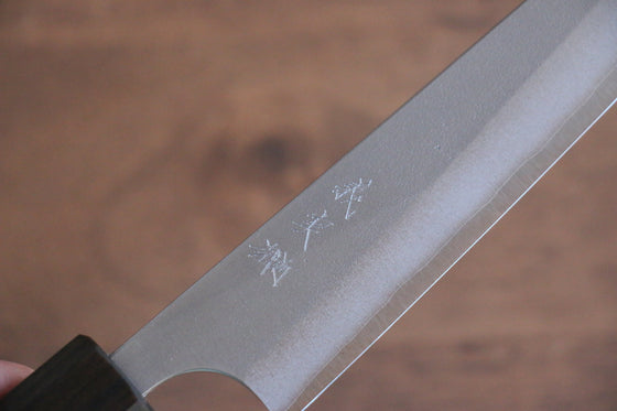 Yoshimi Kato Blue Super Nashiji Petty-Utility 150mm Enju Lacquered(Black��� Handle - Seisuke Knife