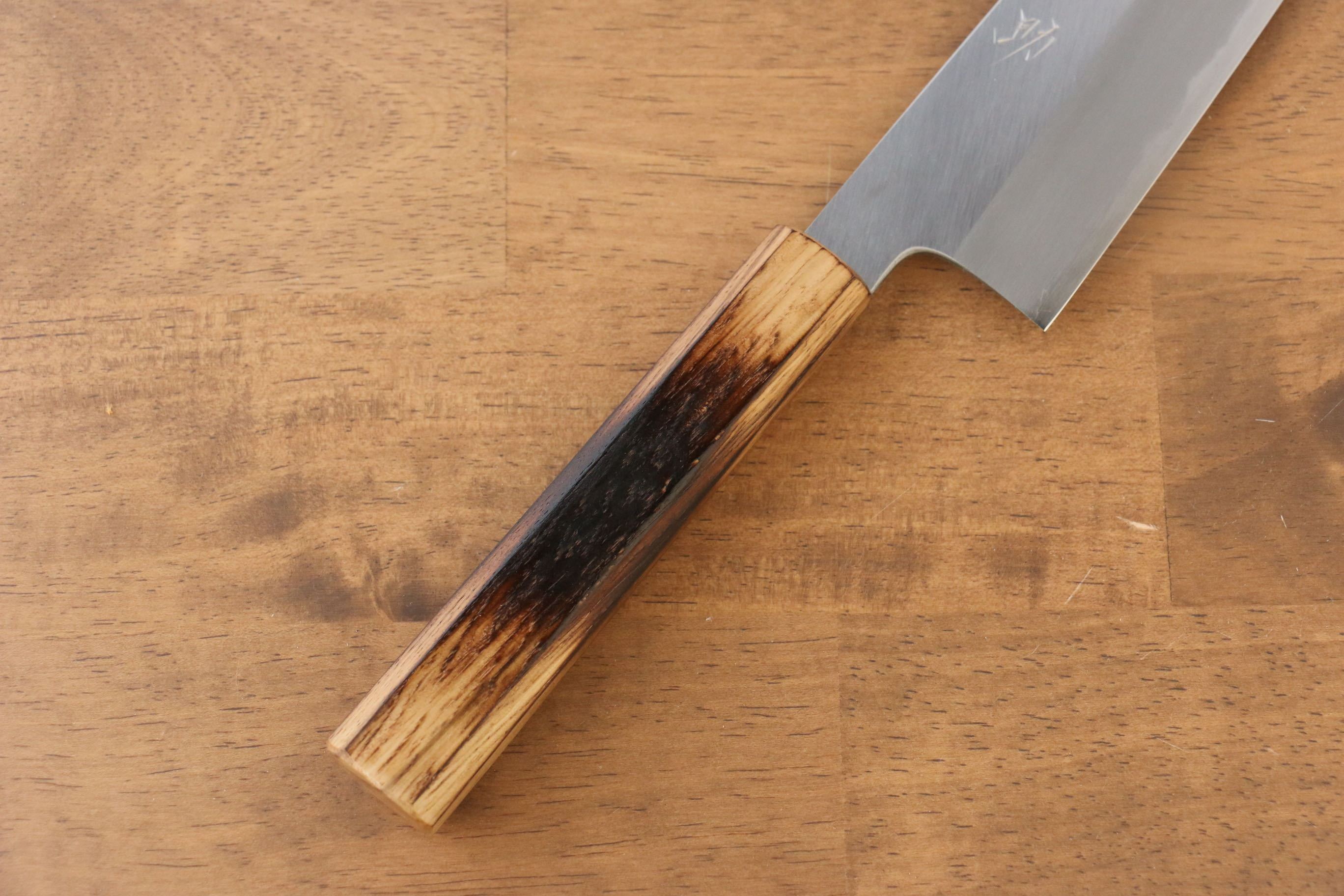 Seisuke White Steel No.2 Gyuto 210mm Burnt Oak (Mehakkaku) Handle - Seisuke Knife