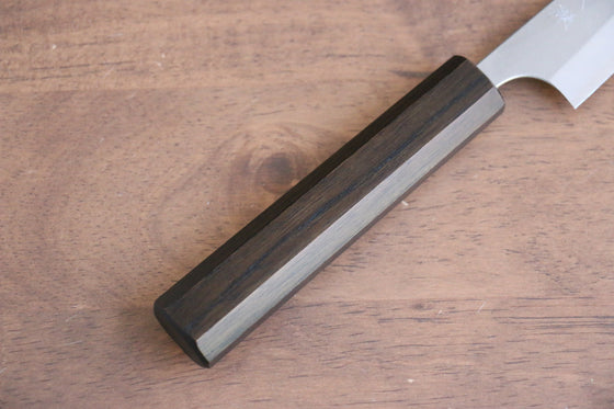 Yoshimi Kato Blue Super Nashiji Petty-Utility 150mm Enju Lacquered(Black��� Handle - Seisuke Knife