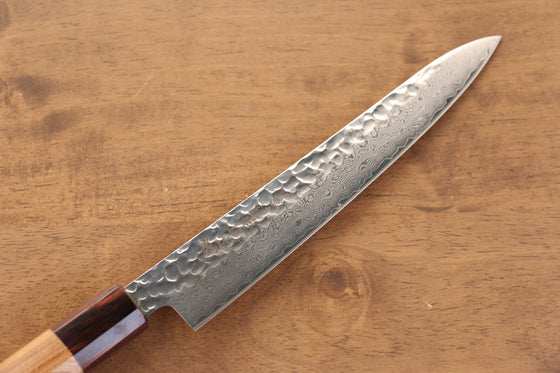 Sakai Takayuki VG10 33 Layer Damascus Petty-Utility 180mm with Keyaki Elm Handle - Seisuke Knife