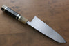 Jikko Shiko White Steel Kiritsuke Deba  180mm Ebony with Double Ring Handle - Seisuke Knife - Slide 2