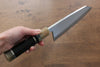 Jikko Shiko White Steel Kiritsuke Deba  180mm Ebony with Double Ring Handle - Seisuke Knife - Slide 6