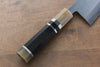 Jikko Shiko White Steel Kiritsuke Deba  180mm Ebony with Double Ring Handle - Seisuke Knife - Slide 9