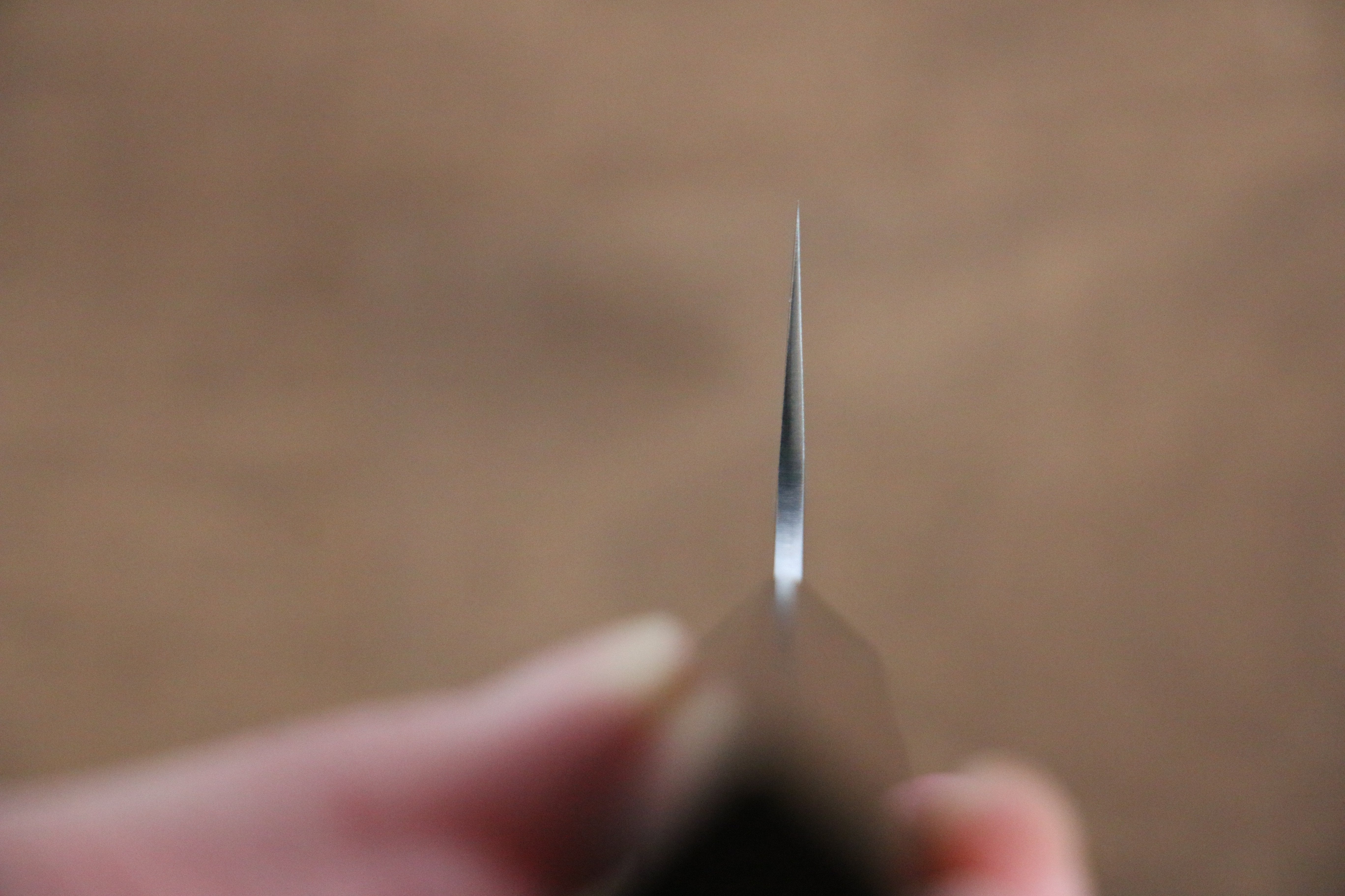 Seki Kanetsugu Heptagon Wood VG10 Hammered Santoku 170mm Pakka wood (heptagonal) Handle - Seisuke Knife