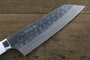 Takeshi Saji SRS13 Hammered Damascus Bunka 180mm with White Stone Handle - Seisuke Knife - Slide 4