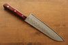 Seisuke Silver Steel No.3 Nashiji Santoku 180mm with Red Pakkawood Handle - Seisuke Knife - Slide 2