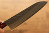 Seisuke Silver Steel No.3 Nashiji Santoku 180mm with Red Pakkawood Handle - Seisuke Knife - Slide 4