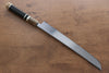 Jikko Shiko White Steel Sakimaru Yanagiba  270mm Ebony with Double Ring Handle - Seisuke Knife - Slide 2