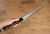 Sakai Takayuki Zangetsu Enten Silver Steel No.3 Damascus Sakimaru Yanagiba 330mm Wenge with Double Water Buffalo Ring Handle with Sheath - Seisuke Knife - Slide 9