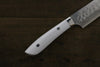 Takeshi Saji SRS13 Hammered Damascus Sujihiki 270mm White Stone Handle - Seisuke Knife - Slide 6