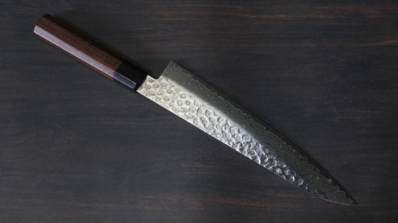 Seisuke AUS10 45 Layer Damascus Gyuto 240mm Shitan Handle - Seisuke Knife