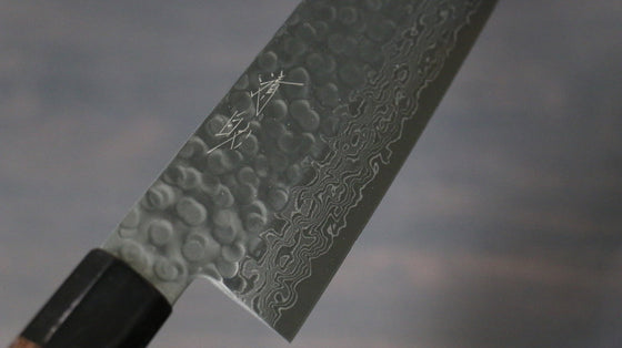 Seisuke AUS10 45 Layer Damascus Gyuto 240mm Shitan Handle - Seisuke Knife