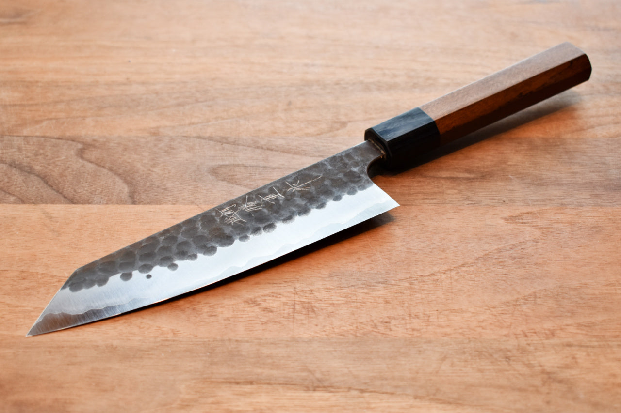 Anryu 3 Layer Cladding Blue Super Core Hammered Bunka 165mm with Octagonal Handle - Seisuke Knife