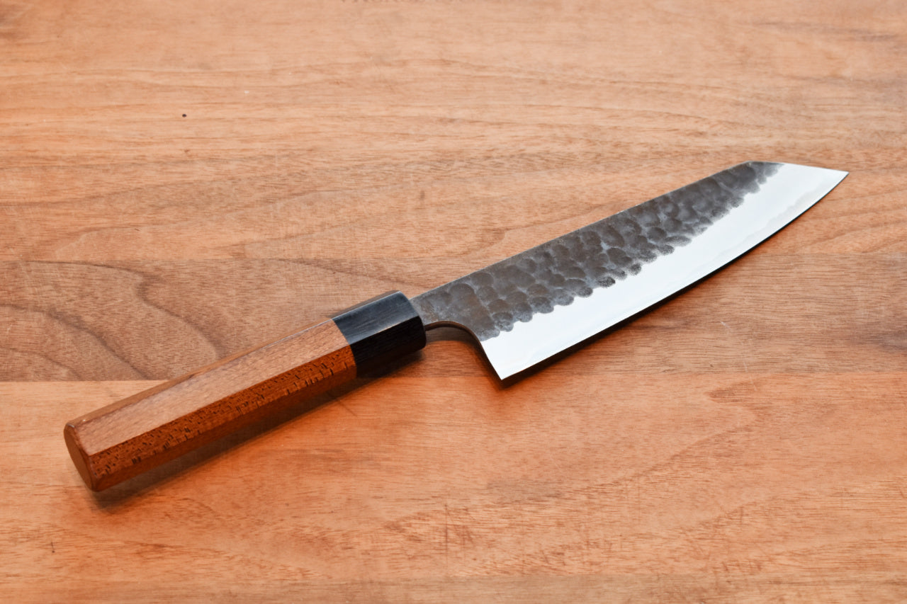 Anryu 3 Layer Cladding Blue Super Core Hammered Bunka 165mm with Octagonal Handle - Seisuke Knife