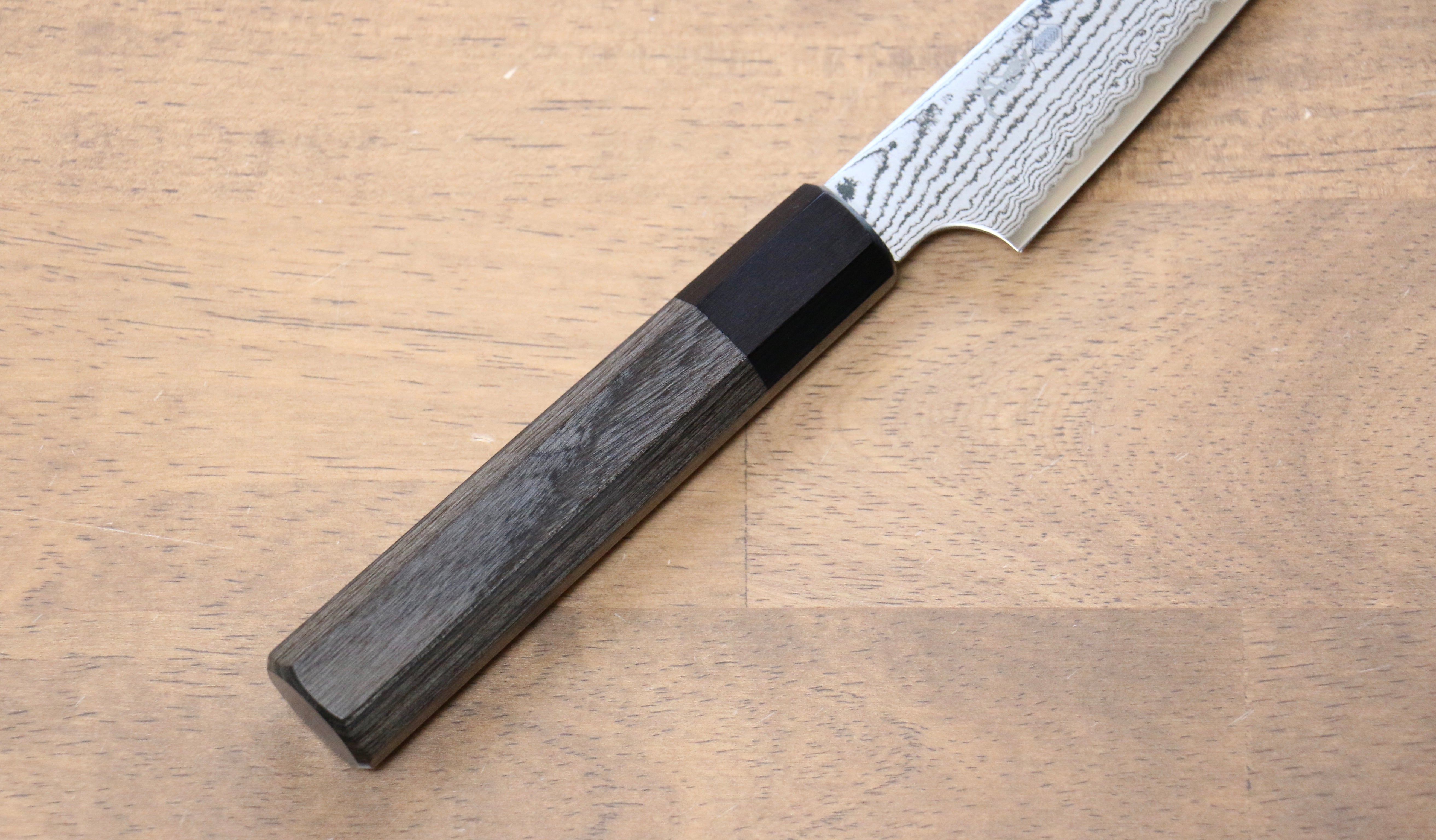 Kanjyo VG10 Damascus Petty-Utility 150mm Gray Pakkawood Handle - Seisuke Knife