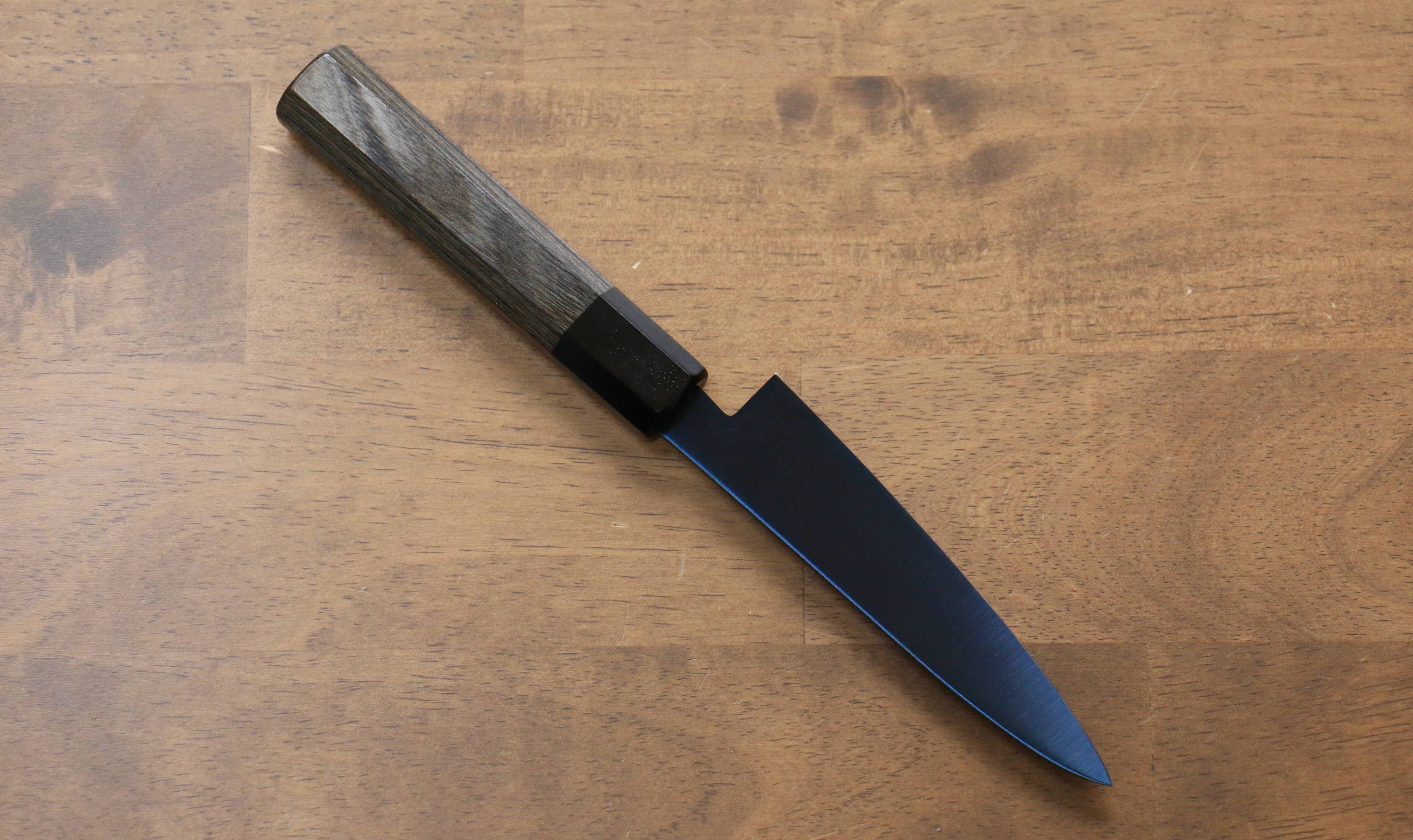 Seisuke SK-85 Ion plating Migaki Petty-Utility 120mm Gray Pakkawood Handle - Seisuke Knife