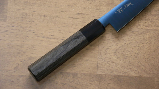 Seisuke SK-85 Ion plating Migaki Finished Petty-Utility  150mm Gray Pakka wood Handle - Seisuke Knife