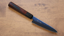 Seisuke SK-85 Ion plating Hammered Petty-Utility  120mm Red Pakka wood Handle - Seisuke Knife