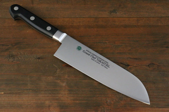 Sakai Takayuki Grand Chef Swedish Steel-stn Santoku  180mm - Seisuke Knife