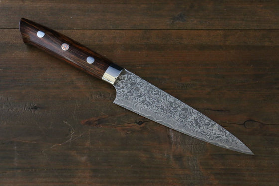 Takeshi Saji Knife SG2 Petty 135mm with Iron Wood Handle - Seisuke Knife