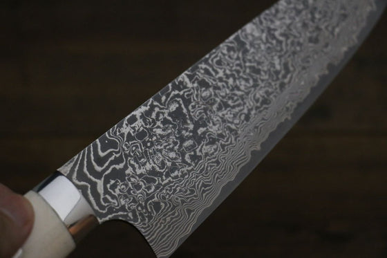 Takeshi Saji SG2 Black Finished Santoku 180mm Cow Bone Handle - Seisuke Knife