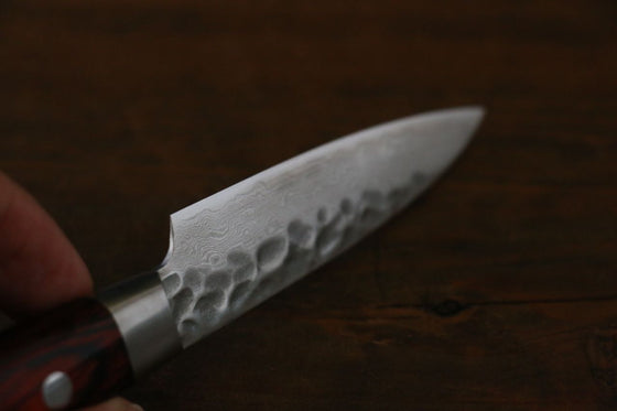 Sakai Takayuki VG10 33 Layer Damascus Petty-Utility 80mm Mahogany Pakka wood Handle - Seisuke Knife