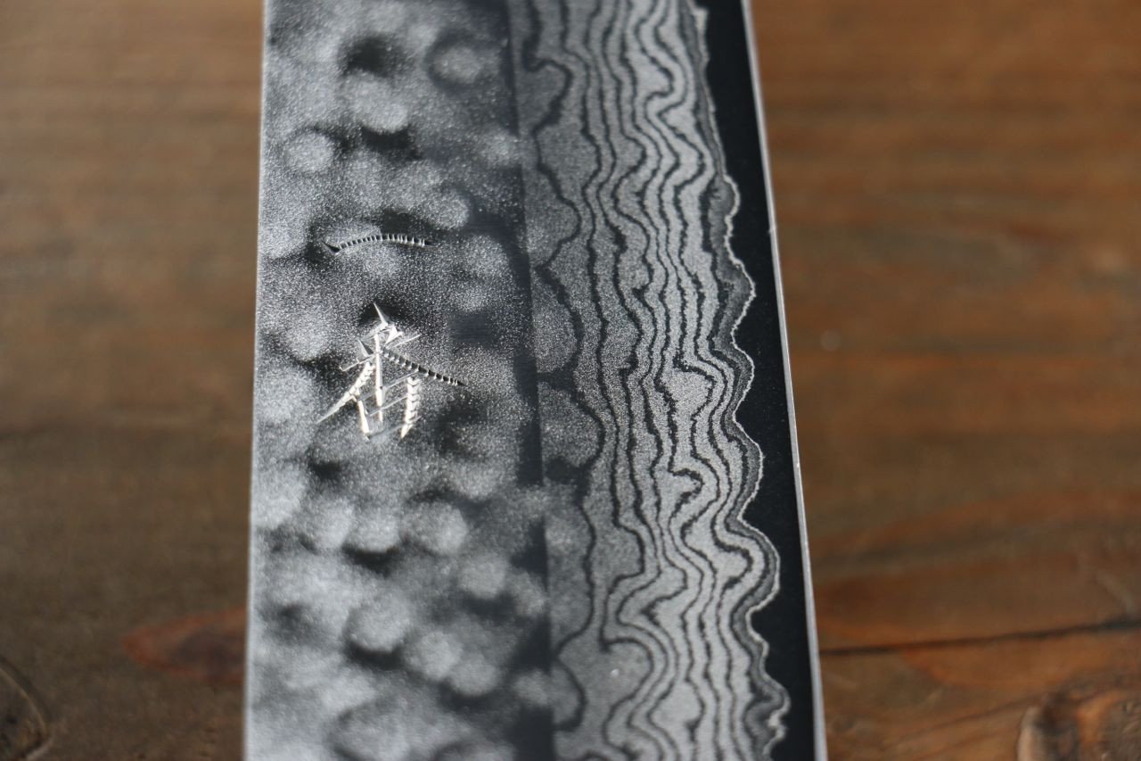 Seisuke VG10 17 Layer Damascus Santoku 180mm Pakka wood Handle - Seisuke Knife