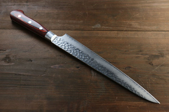 Sakai Takayuki VG10 33 Layer Damascus Sujihiki 240mm Mahogany Pakka wood Handle - Seisuke Knife