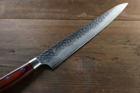 Sakai Takayuki VG10 33 Layer Damascus Sujihiki 240mm Mahogany Pakka wood Handle - Seisuke Knife