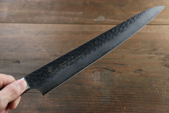 Sakai Takayuki VG10 33 Layer Damascus Sujihiki 240mm Mahogany Pakka wood Handle - Seisuke Knife