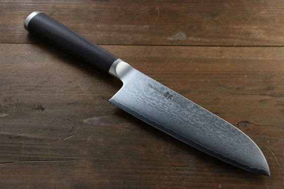 Miyako 33 Layer Damascus AUS-8a Japanese Santoku Knife 165mm - Seisuke Knife