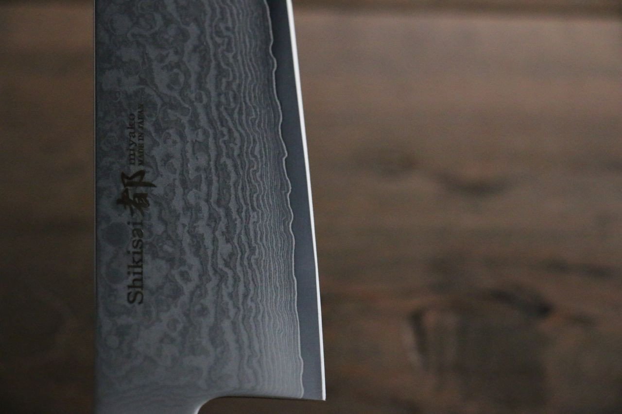 Miyako 33 Layer Damascus AUS-8a Japanese Santoku Knife 165mm - Seisuke Knife