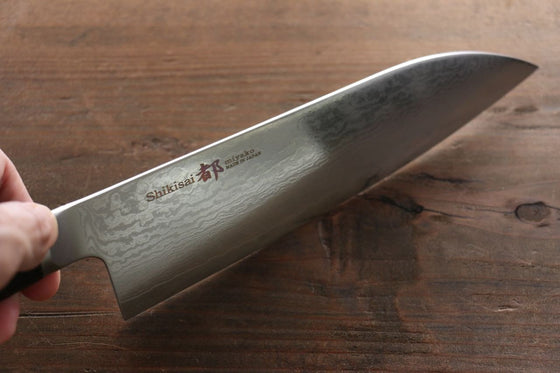 Miyako AUS8 33 Layer Damascus Santoku 180mm - Seisuke Knife