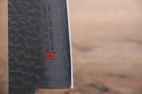 Iseya VG10 Damascus Santoku 180mm - Seisuke Knife