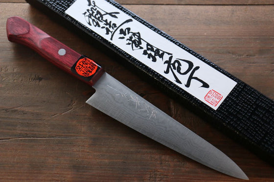 Shigeki Tanaka VG10 17 Layer Damascus Hand Forged Japanese Petty Knife 150mm - Seisuke Knife