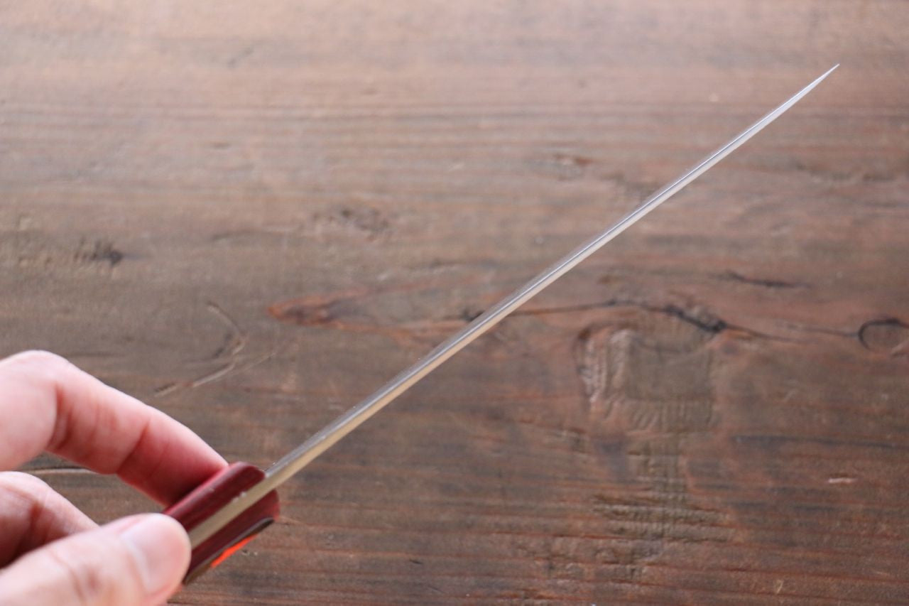 Shigeki Tanaka VG10 17 Layer Damascus Petty-Utility 150mm Red Pakka wood Handle - Seisuke Knife