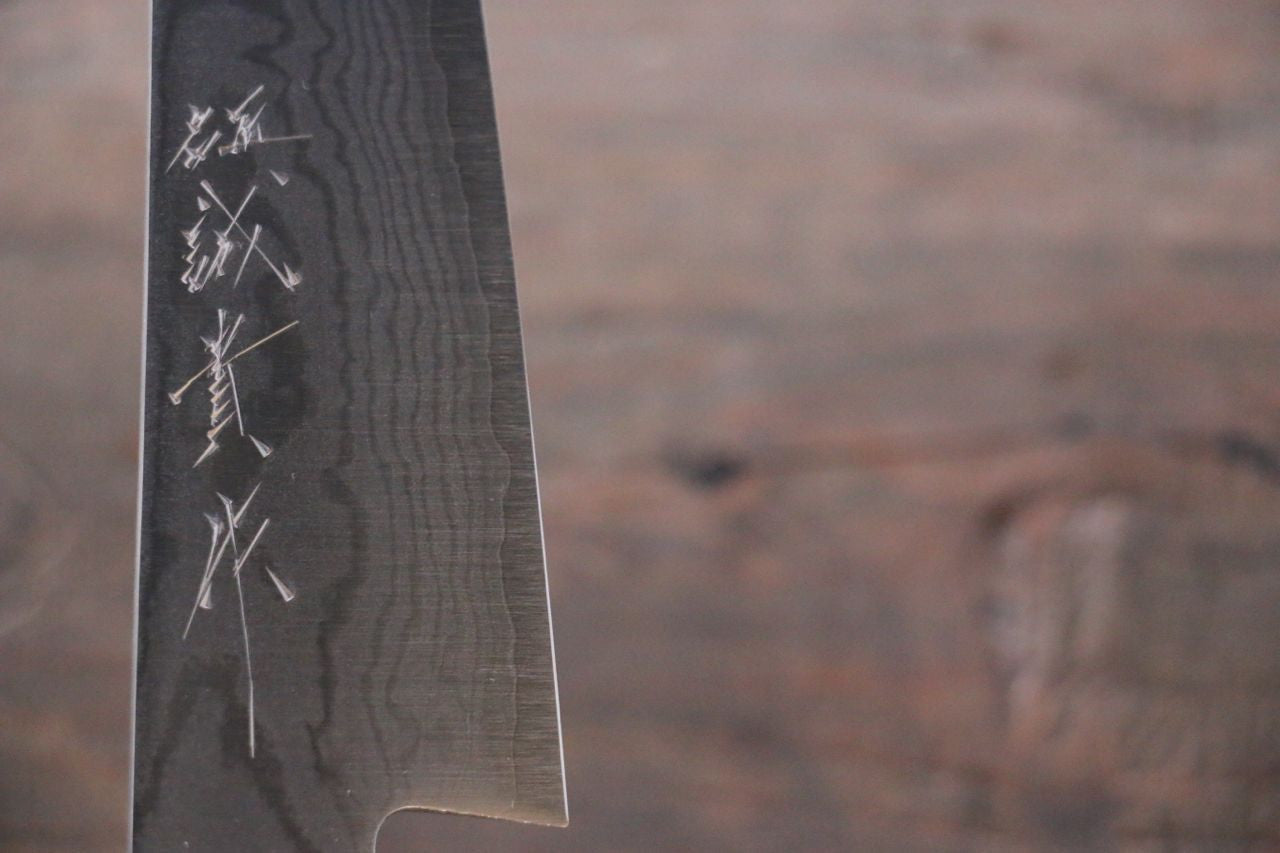 Shigeki Tanaka VG10 17 Layer Damascus Petty-Utility 150mm Red Pakka wood Handle - Seisuke Knife