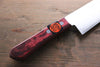 Shigeki Tanaka VG10 17 Layer Damascus Gyuto  210mm Red Pakka wood Handle - Seisuke Knife