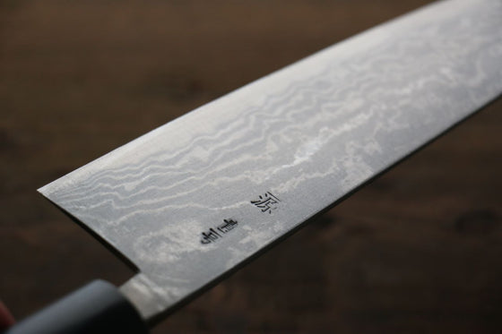 Shigeki Tanaka Blue Steel No.2 17 Layer Damascus Japanese Gyuto Knife 180mm with Magnolia Handle & Water Buffalo Ferrule - Seisuke Knife