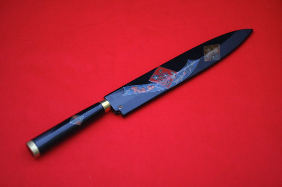 Takeshi Saji VG10 Japanese Yanagiba Chef Knife with Maki-e Art Obi 270mm - Seisuke Knife