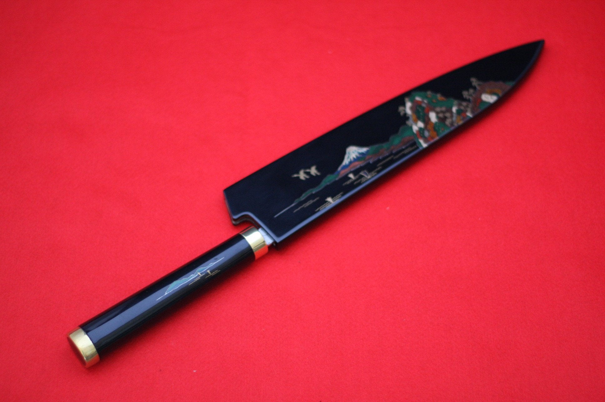 Takeshi Saji SG2 Gyuto 240mm Maki-e Art Fuji Handle with Sheath - Seisuke Knife